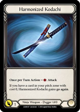 Harmonized Kodachi - LGS003 (LGS003) [Flesh and Blood: Promo Cards] 1st Edition Cold Foil - Deck Out Gaming