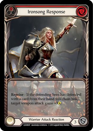 Ironsong Response (Red) - LGS008 (LGS008) [Flesh and Blood: Promo Cards] 1st Edition - Deck Out Gaming