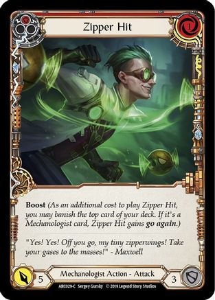 Zipper Hit (Red) (ARC029) [Arcane Rising] Unlimited Edition Rainbow Foil - Deck Out Gaming