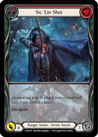Sic 'Em Shot (Red) - LGS014 (LGS014) [Flesh and Blood: Promo Cards] 1st Edition - Deck Out Gaming