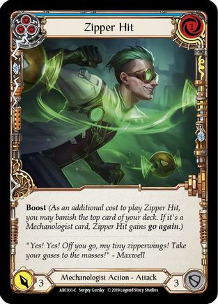 Zipper Hit (Blue) (ARC031) [Arcane Rising] Unlimited Edition - Deck Out Gaming