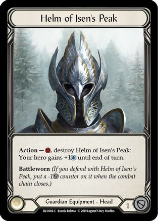 Helm of Isen's Peak (BVO004) [Hero Deck: Bravo] 1st Edition - Deck Out Gaming