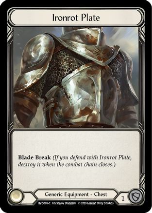 Ironrot Plate (BVO005) [Hero Deck: Bravo] 1st Edition - Deck Out Gaming