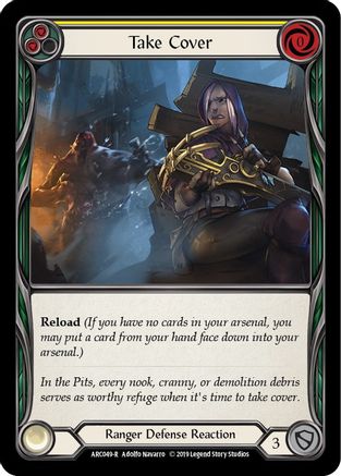 Take Cover (Yellow) (ARC049) [Arcane Rising] Unlimited Edition - Deck Out Gaming