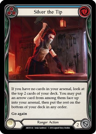 Silver the Tip (Blue) (ARC053) [Arcane Rising] Unlimited Edition Rainbow Foil - Deck Out Gaming