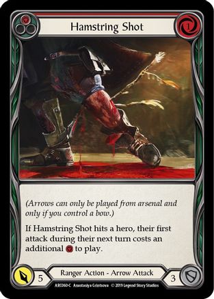 Hamstring Shot (Red) (ARC060) [Arcane Rising] 1st Edition Rainbow Foil - Deck Out Gaming