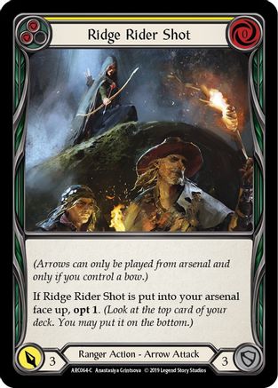 Ridge Rider Shot (Yellow) (ARC064) [Arcane Rising] 1st Edition - Deck Out Gaming