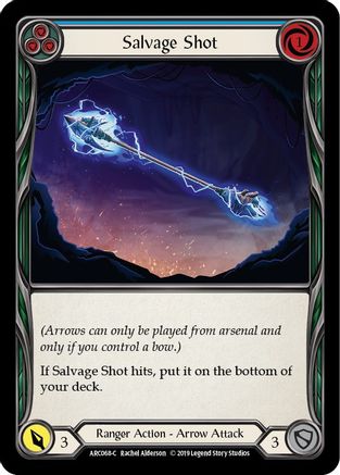 Salvage Shot (Blue) (ARC068) [Arcane Rising] 1st Edition Rainbow Foil - Deck Out Gaming