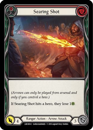 Searing Shot (Red) (ARC069) [Arcane Rising] 1st Edition Rainbow Foil - Deck Out Gaming