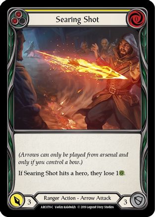 Searing Shot (Yellow) (ARC070) [Arcane Rising] 1st Edition Rainbow Foil - Deck Out Gaming