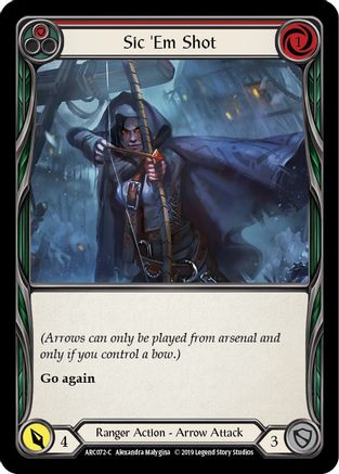 Sic 'Em Shot (Red) (ARC072) [Arcane Rising] 1st Edition - Deck Out Gaming