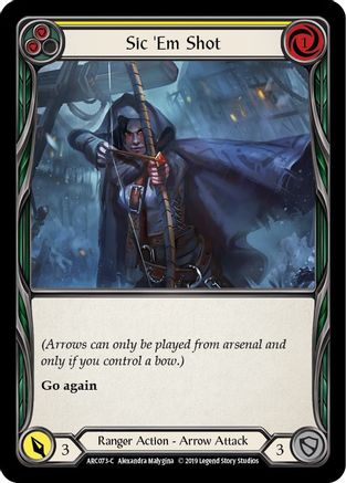 Sic 'Em Shot (Yellow) (ARC073) [Arcane Rising] Unlimited Edition - Deck Out Gaming
