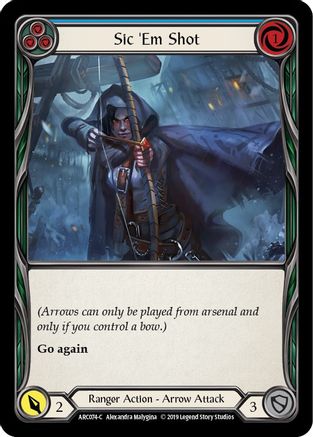 Sic 'Em Shot (Blue) (ARC074) [Arcane Rising] 1st Edition - Deck Out Gaming