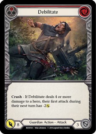 Debilitate (Red) (BVO010) [Hero Deck: Bravo] 1st Edition - Deck Out Gaming
