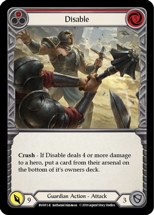 Disable (Red) (BVO011) [Hero Deck: Bravo] 1st Edition - Deck Out Gaming