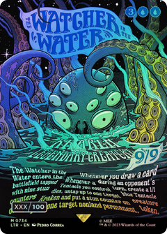 The Watcher in the Water (Borderless Poster) (Serial Numbered) (734) [The Lord of the Rings: Tales of Middle-earth] foil - Deck Out Gaming