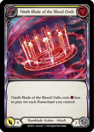Ninth Blade of the Blood Oath (ARC082) [Arcane Rising] Unlimited Edition Rainbow Foil - Deck Out Gaming
