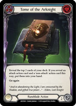 Tome of the Arknight (ARC084) [Arcane Rising] 1st Edition Rainbow Foil - Deck Out Gaming