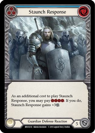 Staunch Response (Blue) (BVO020) [Hero Deck: Bravo] 1st Edition - Deck Out Gaming
