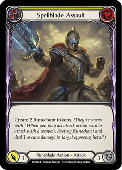 Spellblade Assault (Yellow) (ARC086) [Arcane Rising] 1st Edition Rainbow Foil - Deck Out Gaming