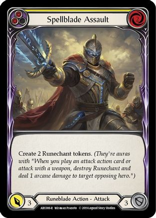 Spellblade Assault (Yellow) (ARC086) [Arcane Rising] 1st Edition - Deck Out Gaming