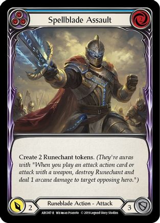 Spellblade Assault (Blue) (ARC087) [Arcane Rising] Unlimited Edition - Deck Out Gaming