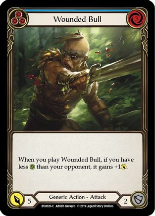 Wounded Bull (Blue) (BVO026) [Hero Deck: Bravo] 1st Edition - Deck Out Gaming