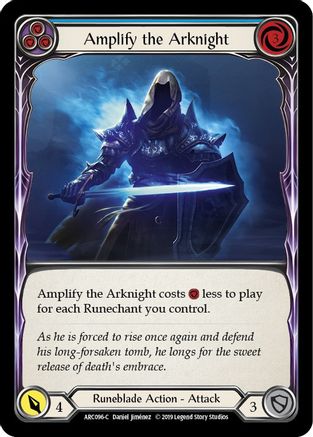 Amplify the Arknight (Blue) (ARC096) [Arcane Rising] Unlimited Edition - Deck Out Gaming