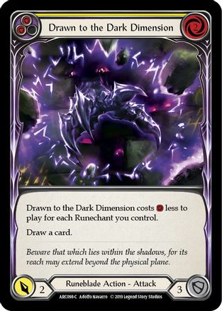 Drawn to the Dark Dimension (Yellow) (ARC098) [Arcane Rising] Unlimited Edition - Deck Out Gaming