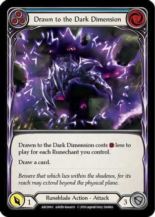 Drawn to the Dark Dimension (Blue) (ARC099) [Arcane Rising] 1st Edition - Deck Out Gaming