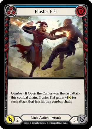 Fluster Fist (Blue) (KSU022) [Hero Deck: Katsu] 1st Edition - Deck Out Gaming