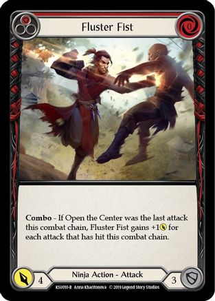 Fluster Fist (Red) (KSU010) [Hero Deck: Katsu] 1st Edition - Deck Out Gaming