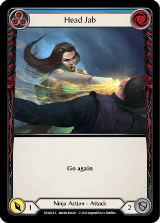 Head Jab (Blue) (KSU023) [Hero Deck: Katsu] 1st Edition - Deck Out Gaming