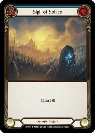 Sigil of Solace (Blue) (KSU030) [Hero Deck: Katsu] 1st Edition - Deck Out Gaming