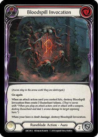 Bloodspill Invocation (Red) (ARC106) [Arcane Rising] Unlimited Edition - Deck Out Gaming