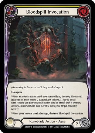 Bloodspill Invocation (Yellow) (ARC107) [Arcane Rising] 1st Edition - Deck Out Gaming