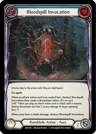 Bloodspill Invocation (Blue) (ARC108) [Arcane Rising] Unlimited Edition Rainbow Foil - Deck Out Gaming