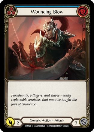 Wounding Blow (Blue) (KSU027) [Hero Deck: Katsu] 1st Edition - Deck Out Gaming