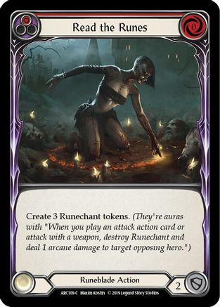 Read the Runes (Red) (ARC109) [Arcane Rising] Unlimited Edition Rainbow Foil - Deck Out Gaming