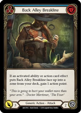 Back Alley Breakline (Blue) (ARC178) [Arcane Rising] 1st Edition - Deck Out Gaming