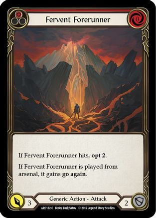 Fervent Forerunner (Red) (ARC182) [Arcane Rising] 1st Edition Rainbow Foil - Deck Out Gaming