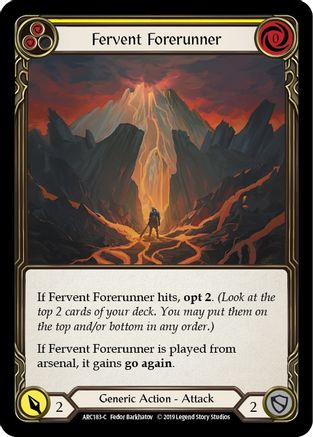 Fervent Forerunner (Yellow) (ARC183) [Arcane Rising] Unlimited Edition Rainbow Foil - Deck Out Gaming