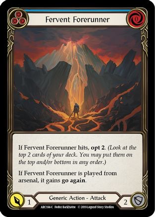 Fervent Forerunner (Blue) (ARC184) [Arcane Rising] Unlimited Edition Rainbow Foil - Deck Out Gaming