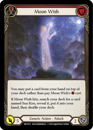 Moon Wish (Red) (ARC185) [Arcane Rising] Unlimited Edition Rainbow Foil - Deck Out Gaming