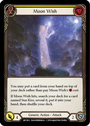 Moon Wish (Yellow) (ARC186) [Arcane Rising] 1st Edition Rainbow Foil - Deck Out Gaming