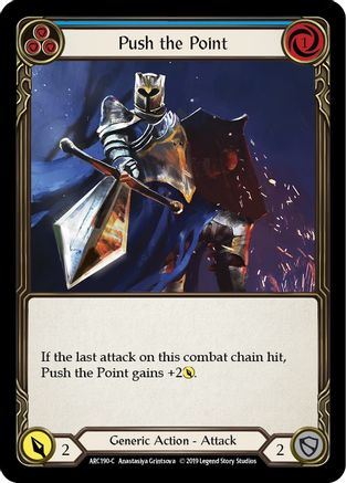 Push the Point (Blue) (ARC190) [Arcane Rising] Unlimited Edition - Deck Out Gaming
