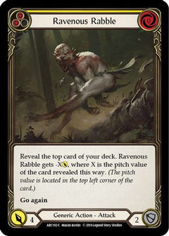 Ravenous Rabble (Yellow) (ARC192) [Arcane Rising] 1st Edition Rainbow Foil - Deck Out Gaming