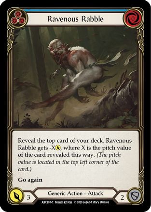Ravenous Rabble (Blue) (ARC193) [Arcane Rising] Unlimited Edition Rainbow Foil - Deck Out Gaming