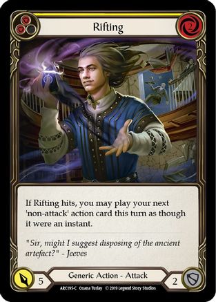 Rifting (Yellow) (ARC195) [Arcane Rising] 1st Edition - Deck Out Gaming