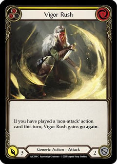 Vigor Rush (Yellow) (ARC198) [Arcane Rising] Unlimited Edition Rainbow Foil - Deck Out Gaming